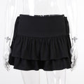 Dark Style Side-waist Strappy Skirt